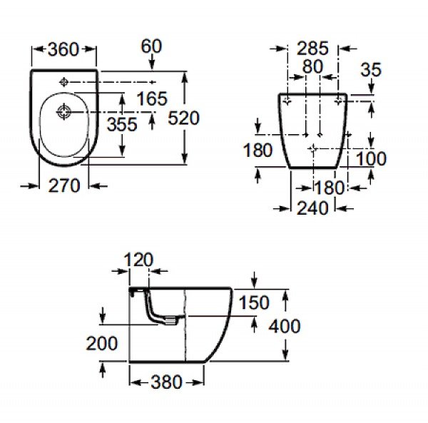 Биде напольное Roca Meridian Compact 357247000