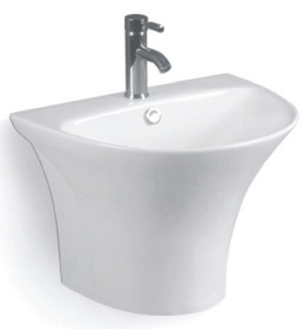 Раковина подвесная 57см Gid Nb165 белый