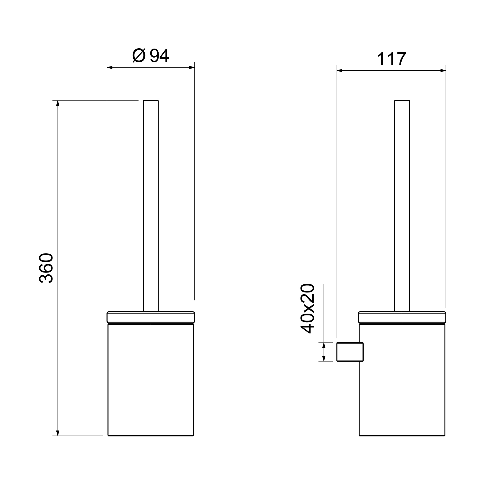 Ершик подвесной Timo Luiro 18661/00 хром