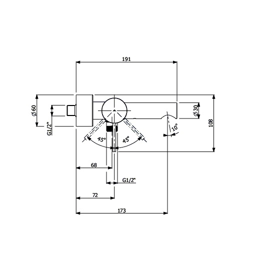 Смеситель для ванны с душем Villeroy & Boch Dawn TVT10650115361 хром