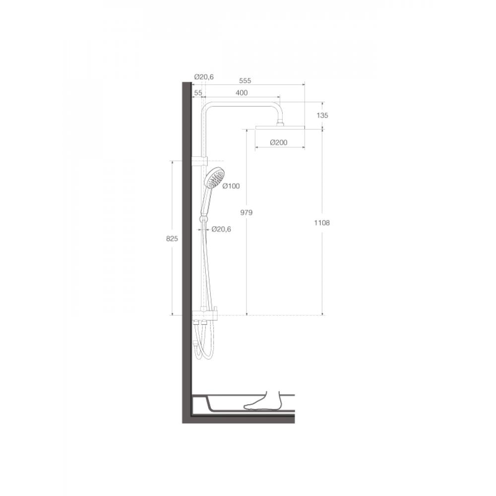 Душевая стойка Roca Victoria 5B9961C00 хром