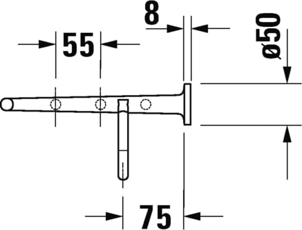 Полка для полотенец Duravit Starck T 0099441000 Хром