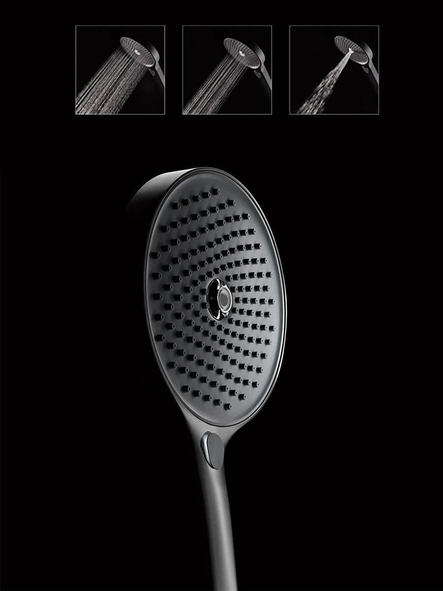 Душевая стойка с термостатом AQUAme AQM8005B черный матовый