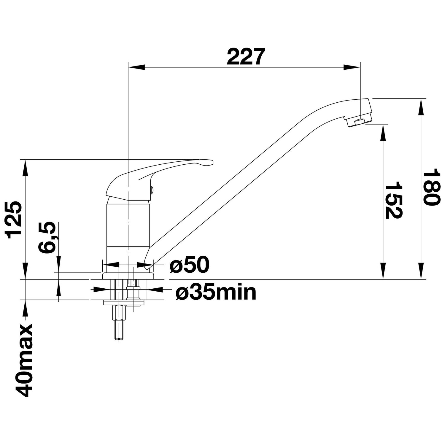 Смеситель для кухни Blanco Daras 524179 хром