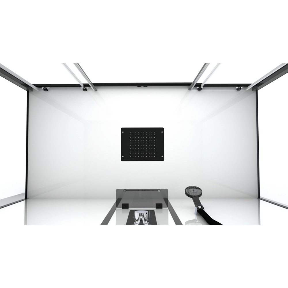 Душевая кабина Black&White G8010 160x85x215 профиль черный матовый, стекло прозрачное