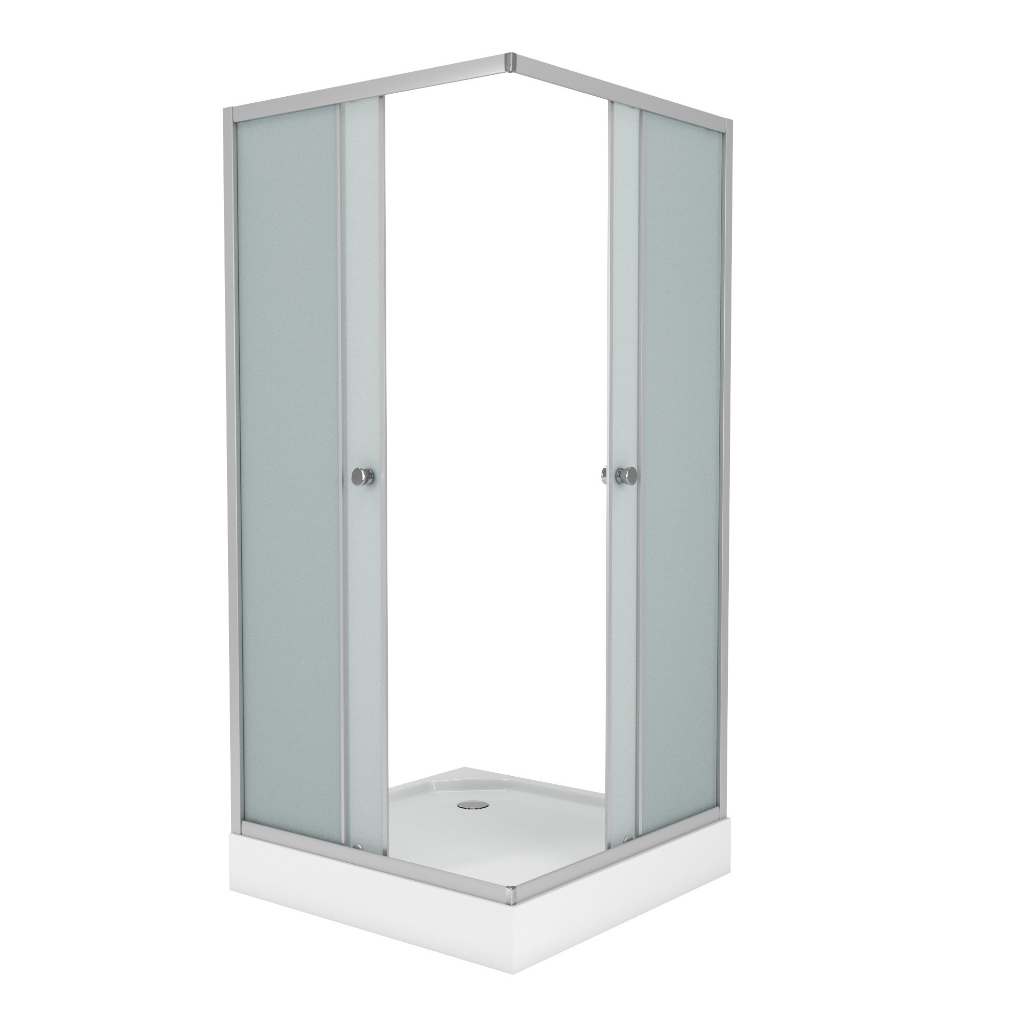 Душевой угол Niagara NG- 010-14Q 100x100x195 профиль хром матовый, стекло матовое