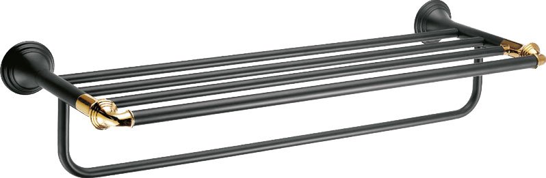 Полка для полотенец Fixsen Luksor FX-71615B Черный Золото