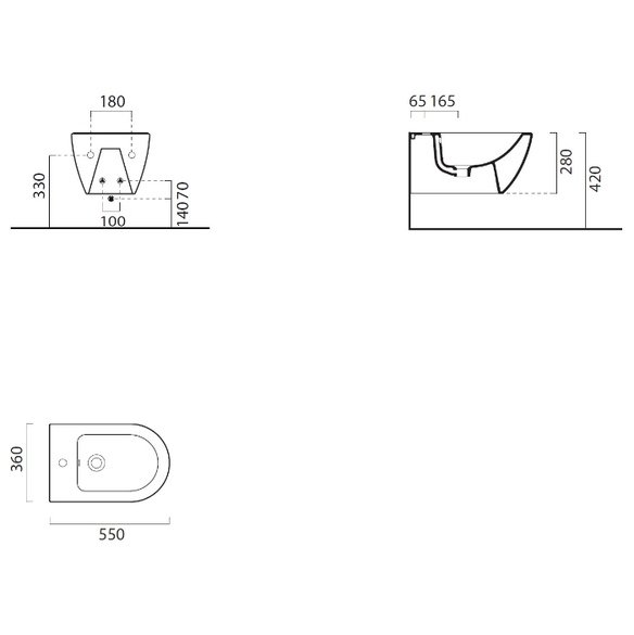 Биде подвесное GSI Pura 8865111 белый