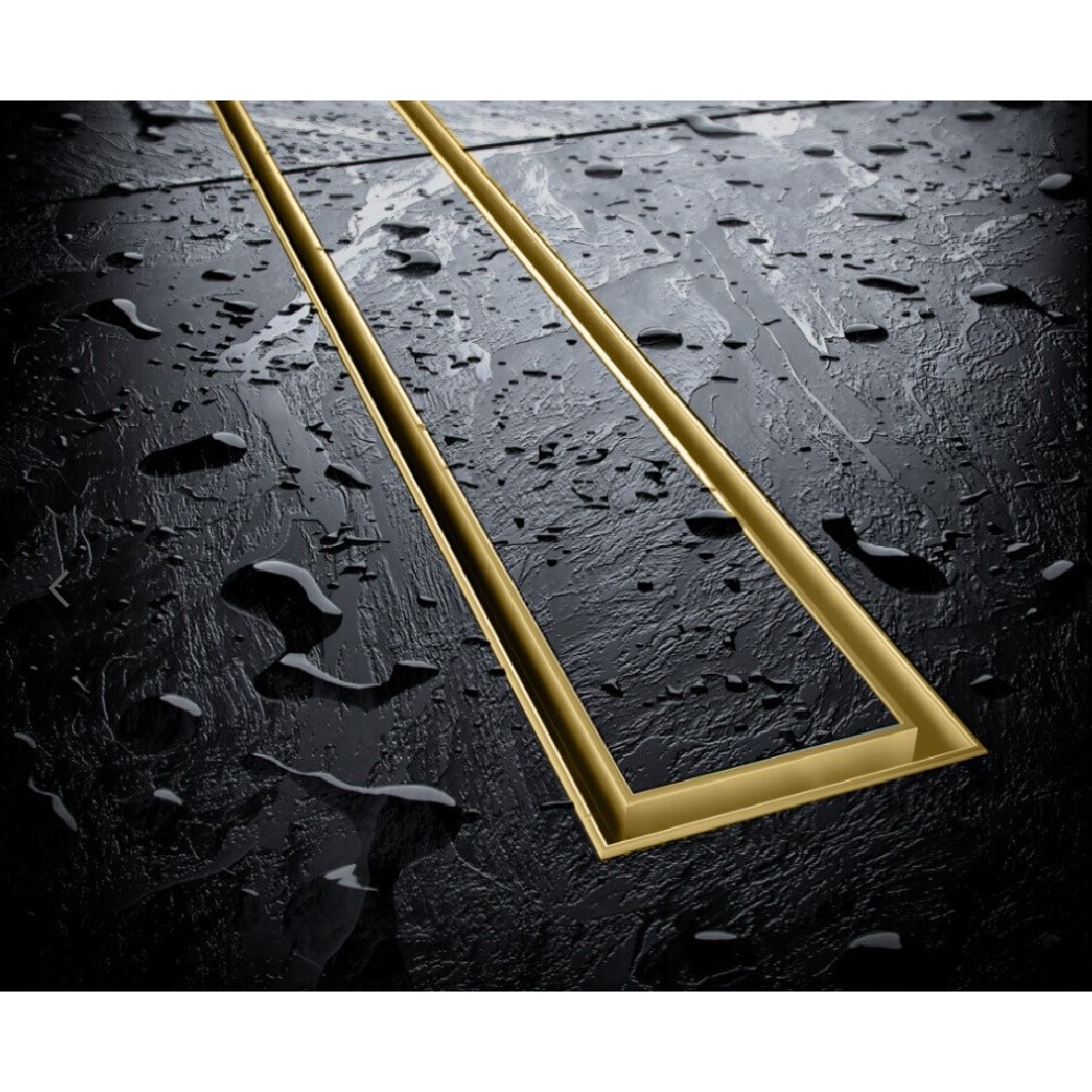 Душевой лоток EXCELLENT Stilio Gold 60 см. под облицовку плиткой (золото)