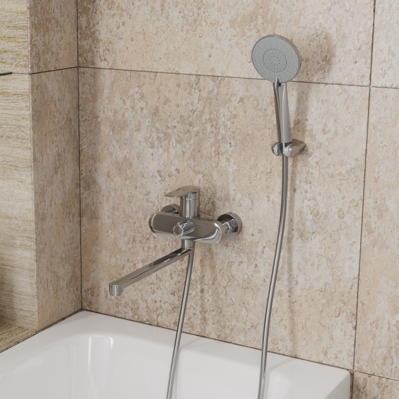 Смеситель на борт ванны D&K Bayern.Fürth DA1523301, хром