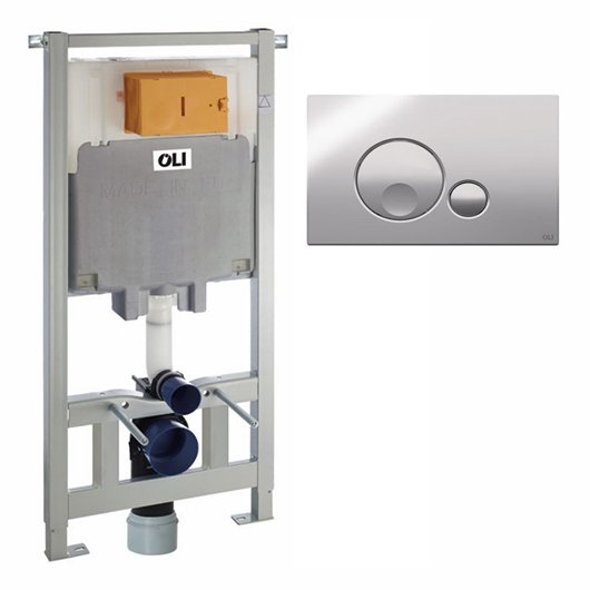 Готовое решение для подвесных унитазов OLI 80 300572mGB00 клавиша хром глянцевый