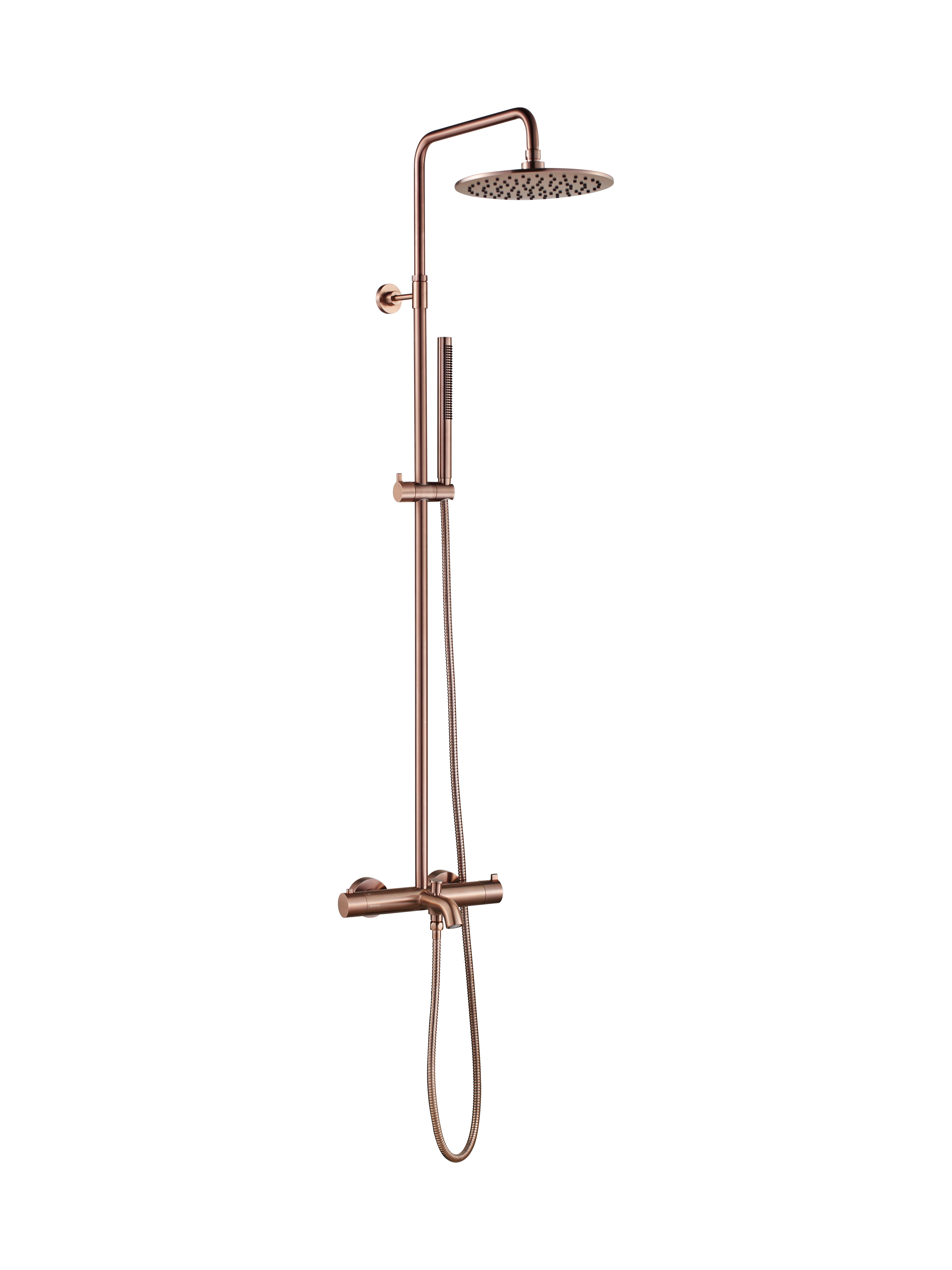 Душевая стойка для ванны с термостатом Benesque Lumiere 20010206 бронза брашированная