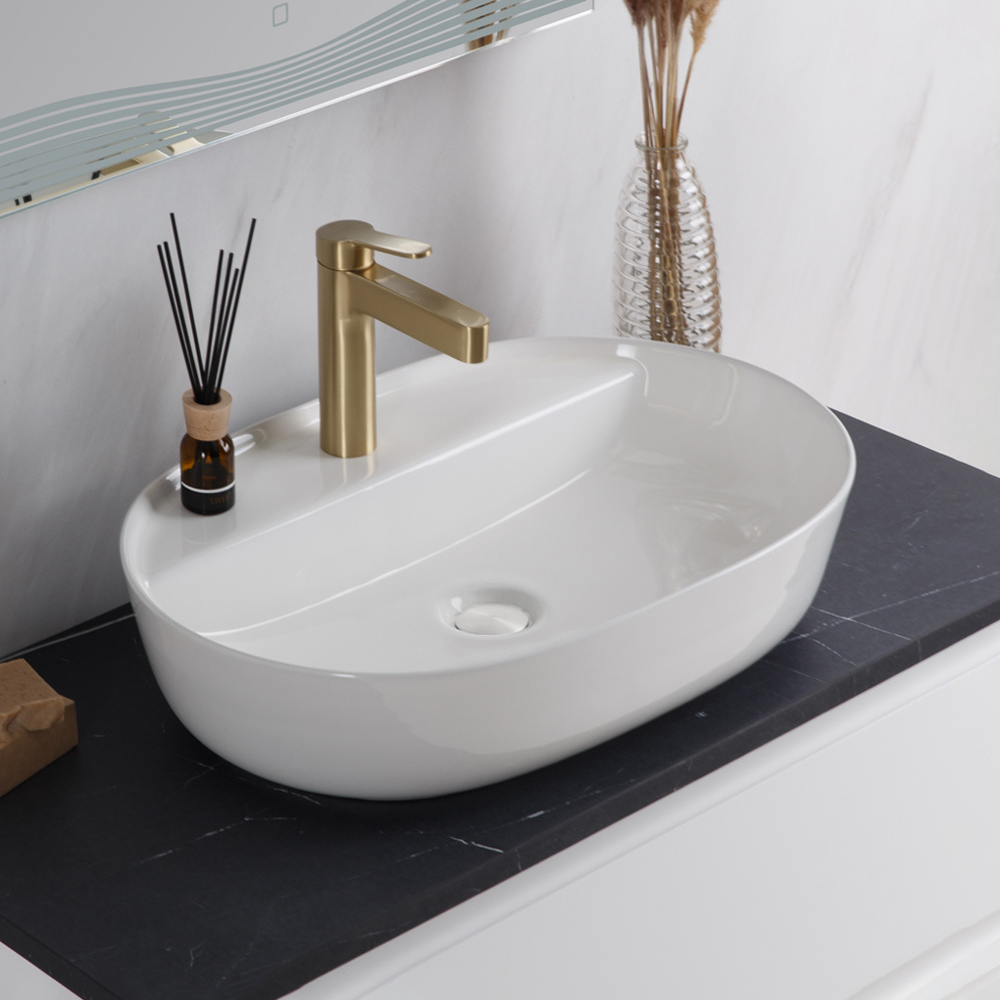 Раковина накладная 50см Point Виктория PN43066 белый