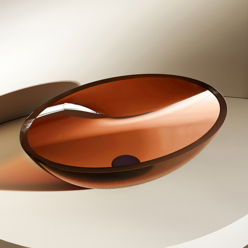 Раковина накладная 50см ABBER Kristall AT2802Opal коричневый