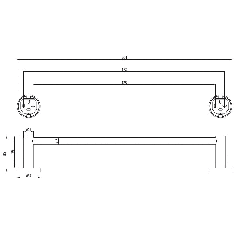 Полотенцедержатель Villeroy & Boch Elements-Tender TVA15100100061 хром