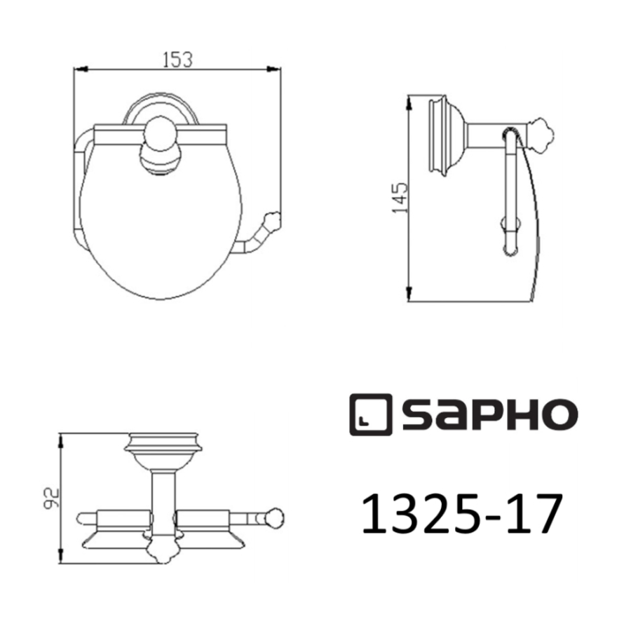 Держатель туалетной бумаги Sapho ASTOR 1325-17 хром