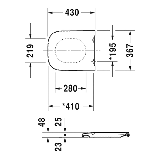 Сиденье для унитаза Duravit Happy D2 006459, петли нерж сталь, цвет антрацит матовый с микролифтом