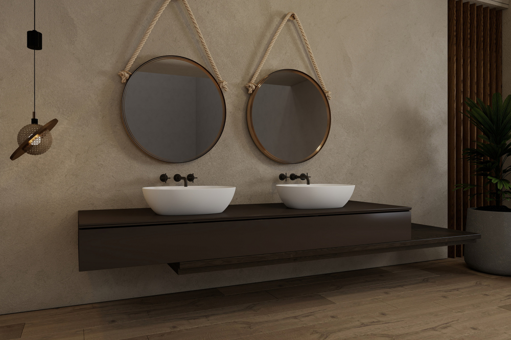 Раковина накладная ABBER Stein AS2636 белая матовая