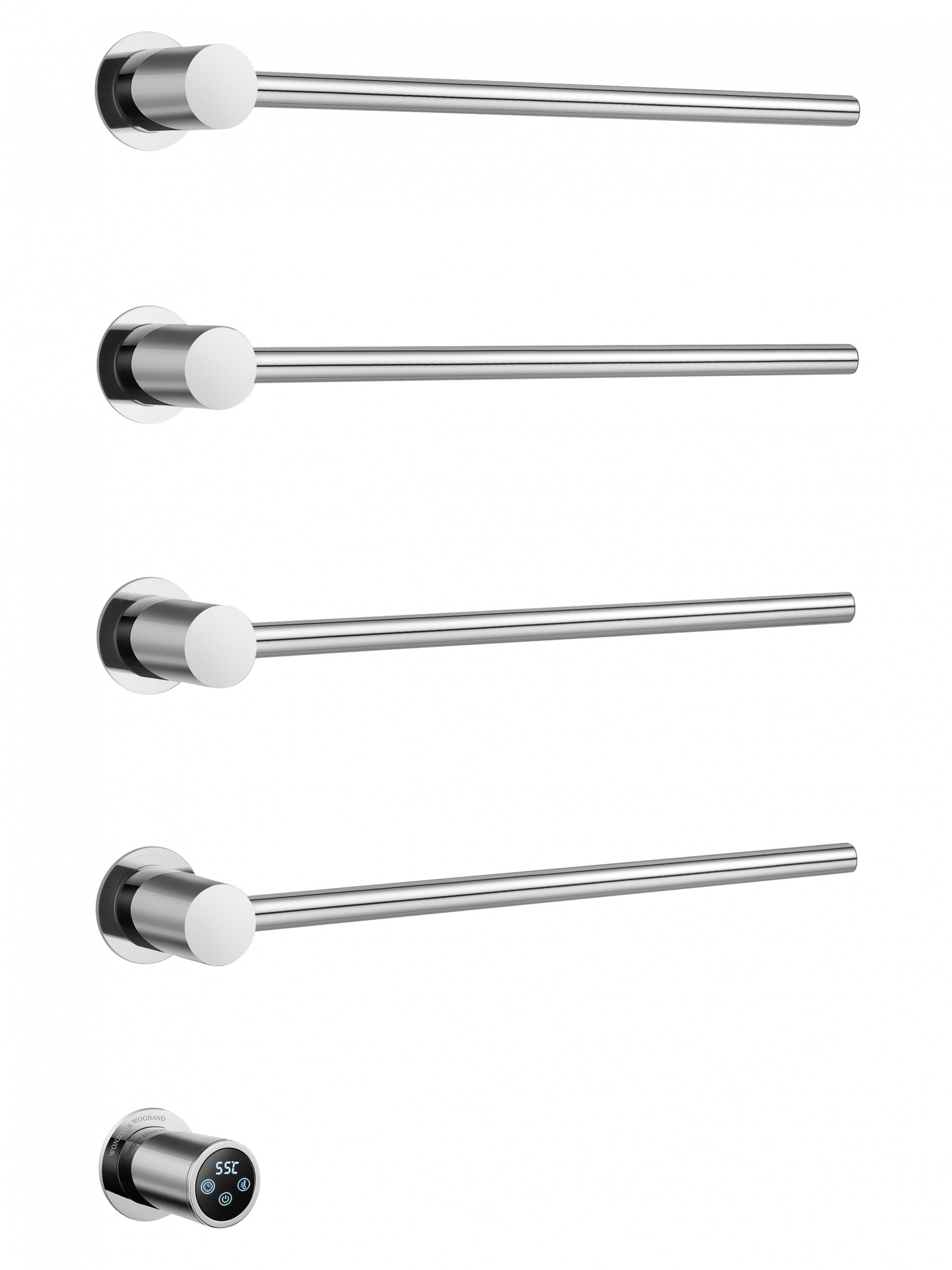 Полотенцесушитель электрический встраиваемый WONZON & WOGHAND HAMBURG, Хром (WW-AL314-CR)