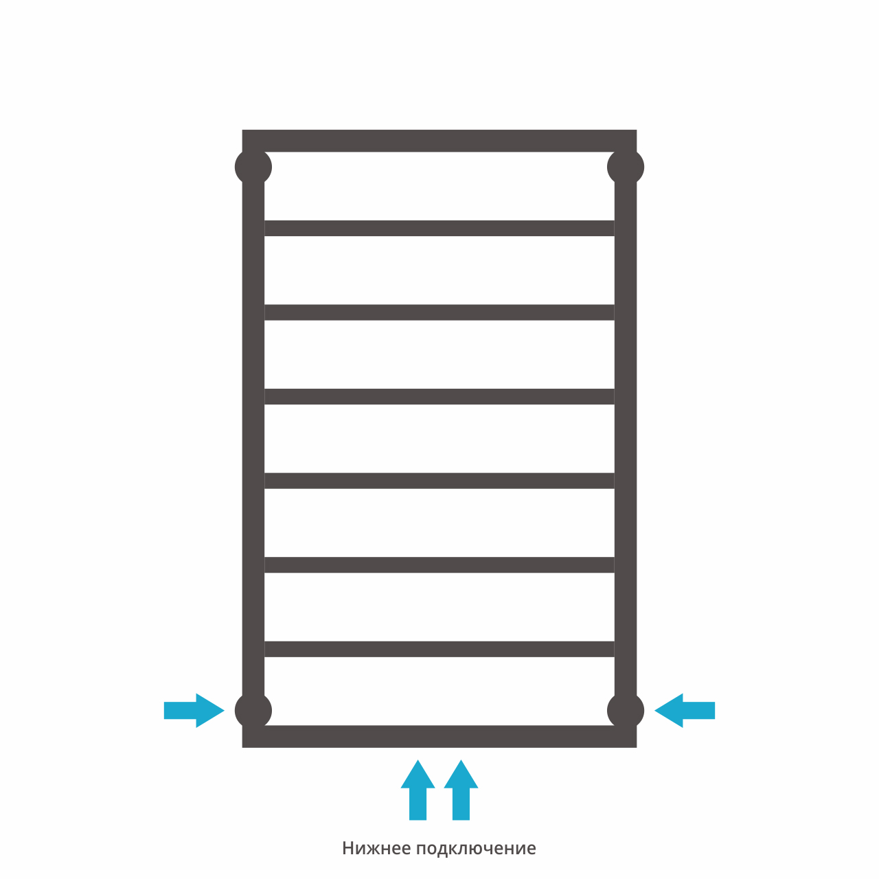 Полотенцесушитель водяной Сунержа Канцлер 80х50 черный матовый