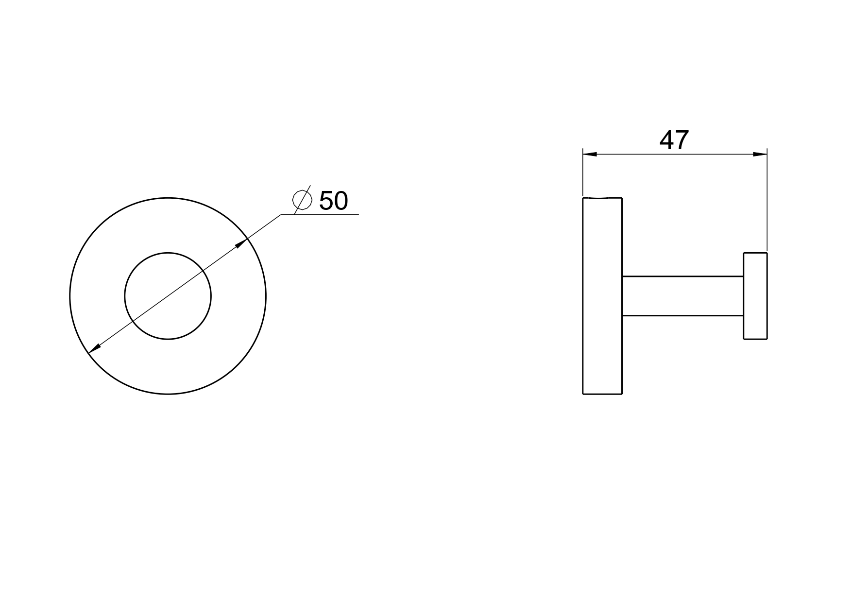 Крючок Aquatek Бетта AQ4601MB черный матовый