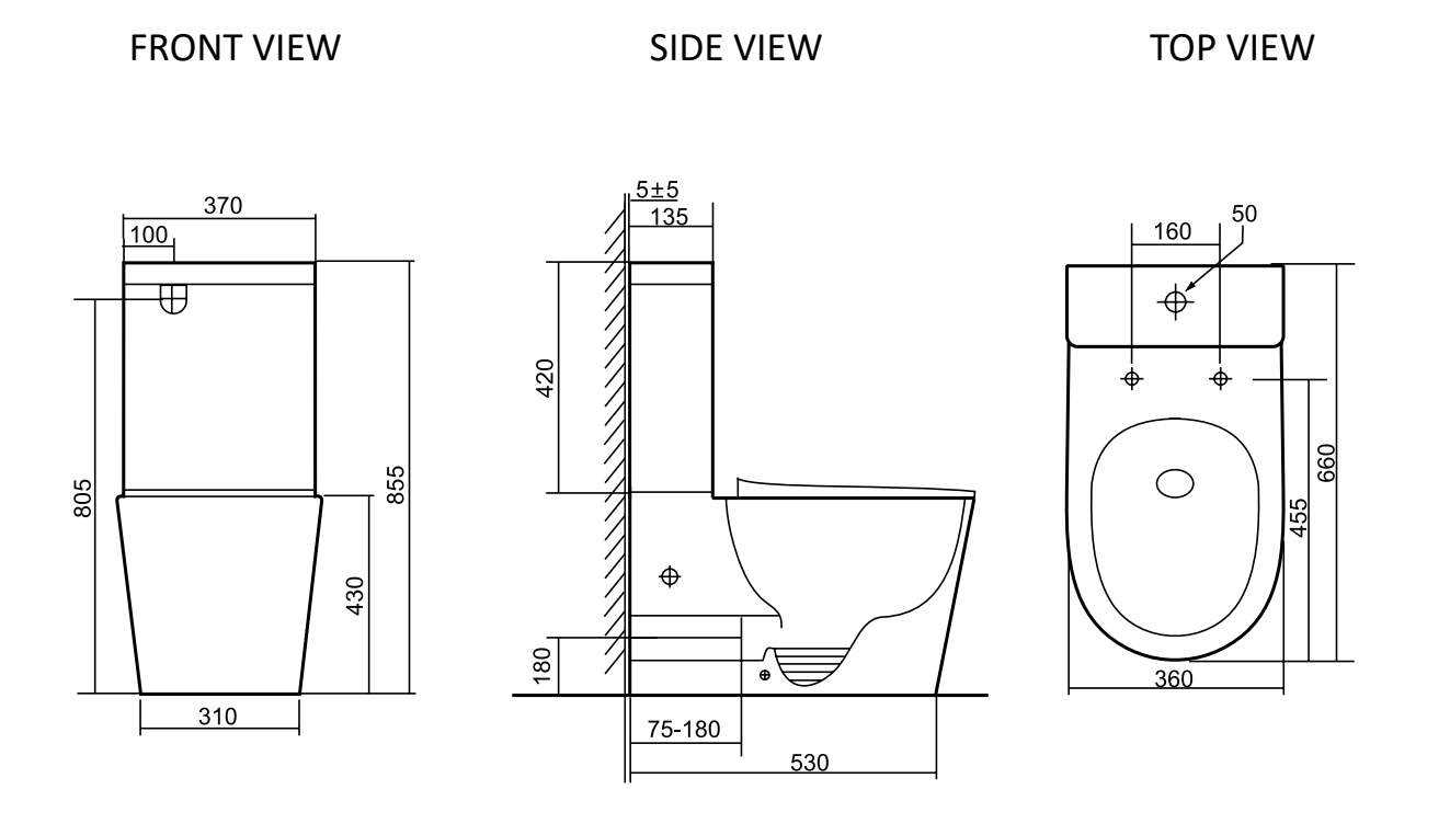 Унитаз напольный Santiline Торнадо SL-5026 белый