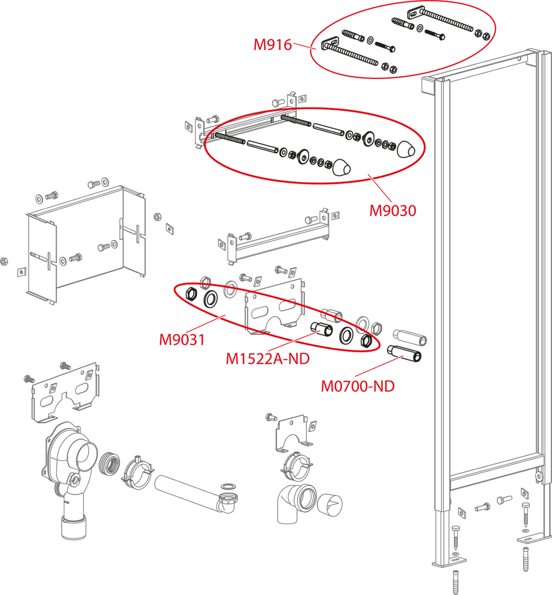 Инсталляция для раковин AlcaPlast A104/1120