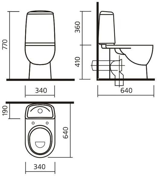 Унитаз Sanita Luxe Best Luxe SL DM Black BSTSLCC06100522 Белый с бачком и черным сиденьем Микролифт