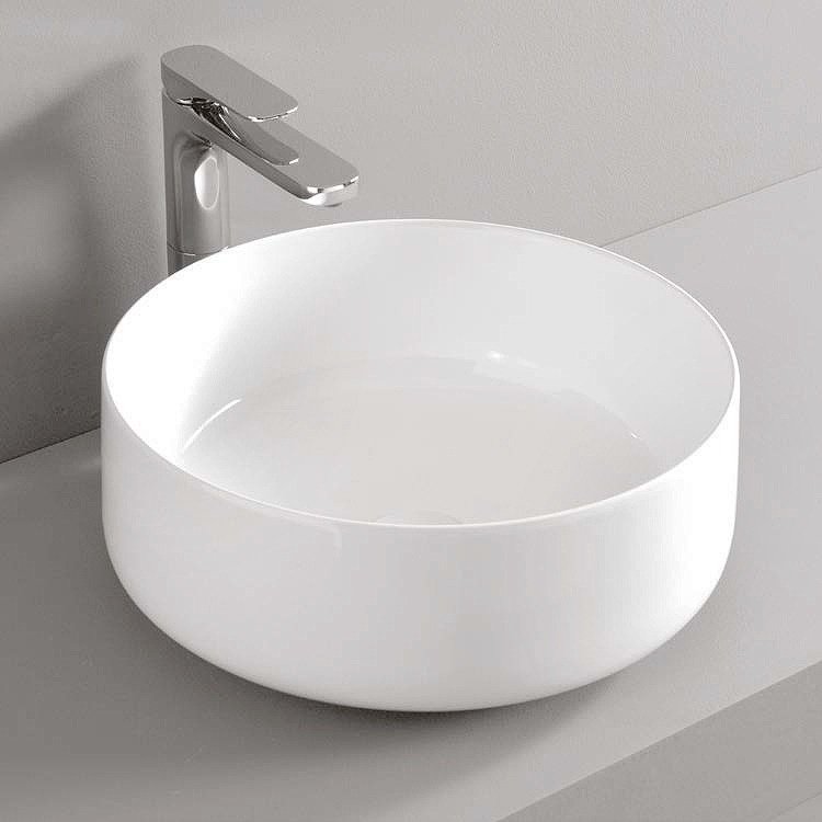 Раковина накладная 42см ArtCeram Cognac COL001 белый