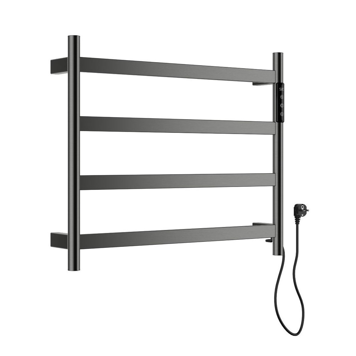 Полотенцесушитель электрический WONZON & WOGHAND ESSEN, Темный графит (WW-A404-GM)