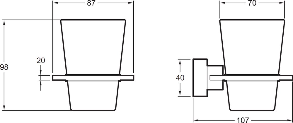Стакан для зубных щеток Jacob Delafon Mecanique E77866-CP Хром