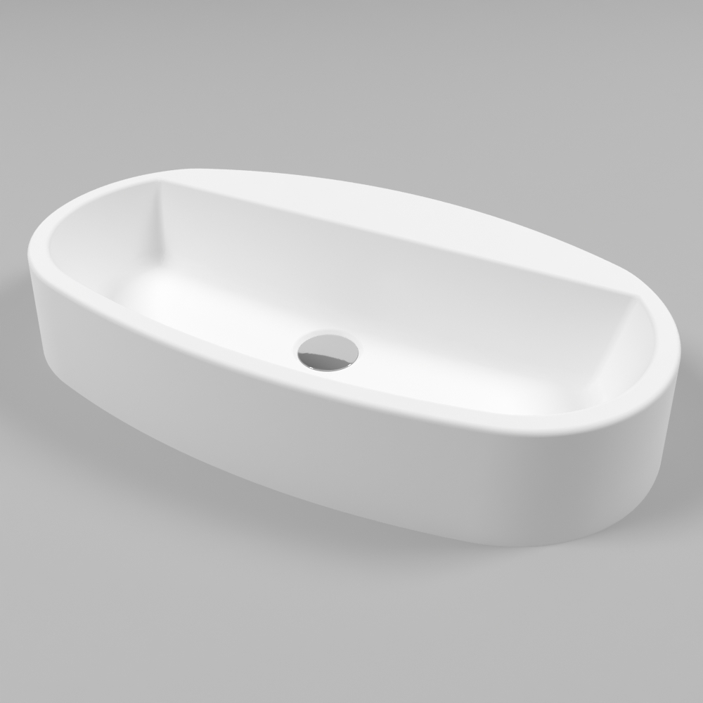 Умывальник WHITECROSS Obsidian D 65x37 (белый мат) иск. камень