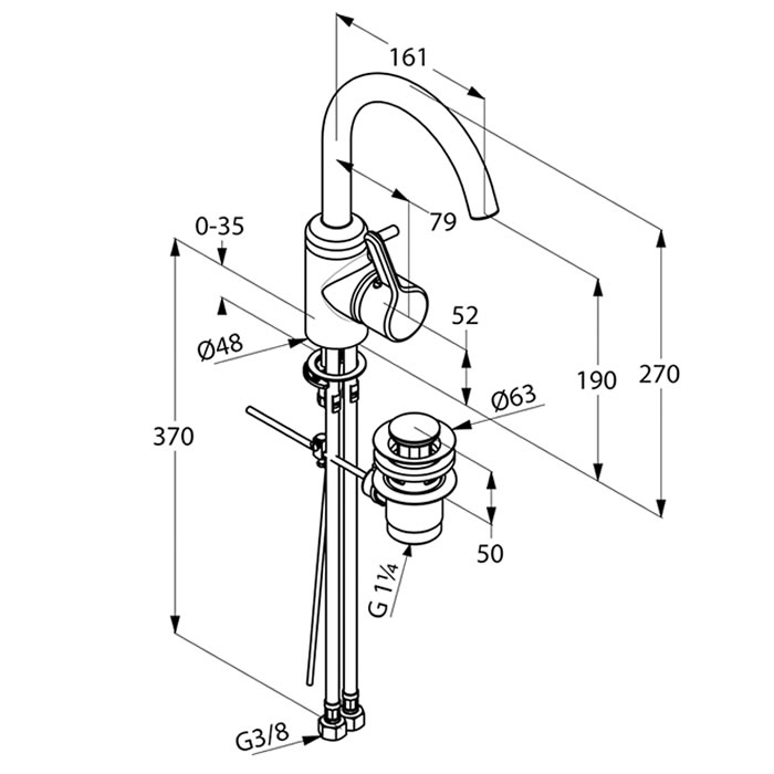 Смеситель для раковины Kludi Bingo Star 420230578 хром