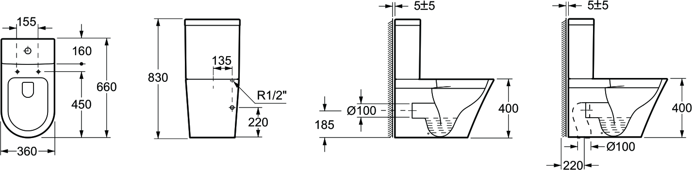 Напольный унитаз-компакт Grossman Modern GR-N3011 белый, с сиденьем микролифт