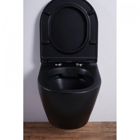 Унитаз подвесной Esbano AZALEA черный матовый, с сиденьем микролифт