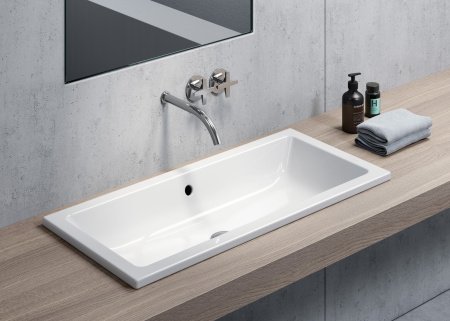 Раковина встраиваемая 80см GSI Kube X 895411 белая