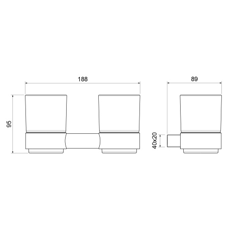 Стакан для ванной Timo Luiro 18534/03 черный матовый