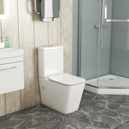 Напольный унитаз-компакт Grossman GR-4445S белый, с сиденьем микролифт