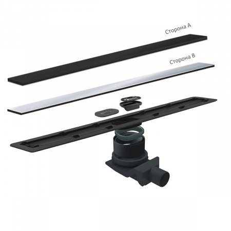 Душевой лоток Pestan Confluo Frameless Line 300 Black Glass