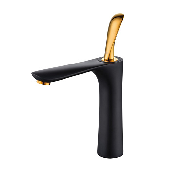 Смеситель для раковины D&K Venice DA1032659, черный/золото