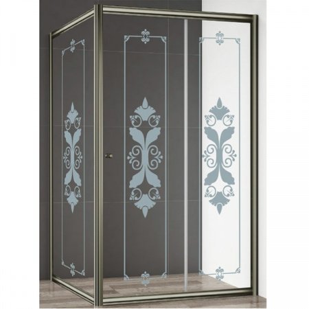 Душевой уголок Cezares Giubileo AH-1 120х90 профиль Бронза стекло прозрачное