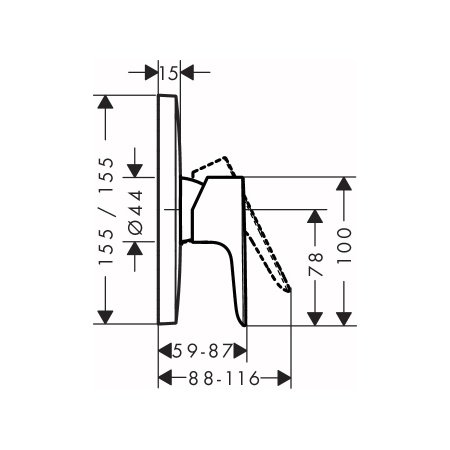 Смеситель для душа Hansgrohe Talis E 71765000 хром