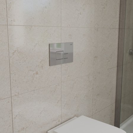 Кнопка смыва для унитазов D&K Quadro DB1519001 хром