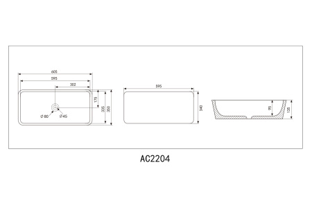 Раковина накладная ABBER Rechteck AC2204MBG зеленая матовая