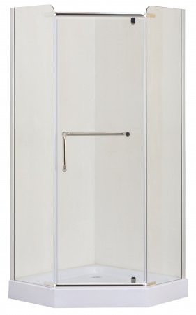 Душевой угол Esbano ES-8170 100x100x200 профиль хром, стекло прозрачное
