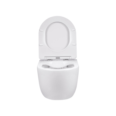 Унитаз подвесной безободковый Vincea Evo VT1-34S белый, с сиденьем микролифт