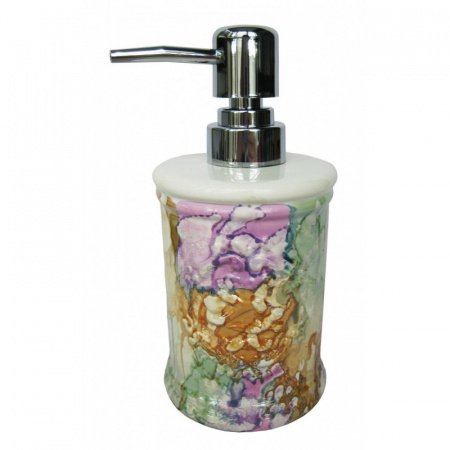 Дозатор жидкого мыла Fixsen Fany A278-DC-1 Белый Хром Рисунок