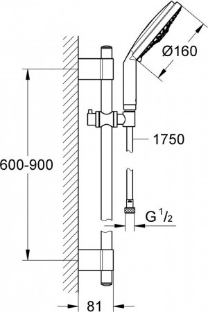 Душевой гарнитур Grohe Rainshower Cosmopolitan 28763001 Хром