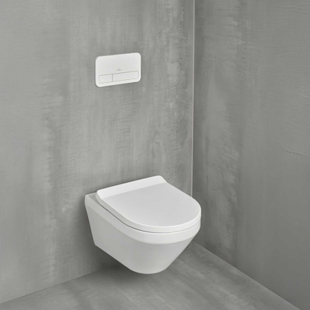 Унитаз подвесной безободковый Villeroy&Boch Architectura TwistFlush 4616СВ01 с сиденьем микролифт