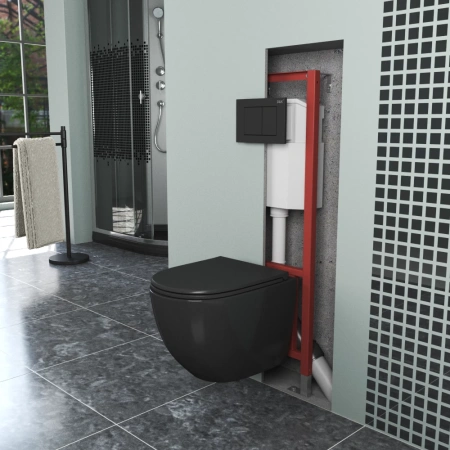 Готовое решение для подвесных унитазов D&K DI8540116 с черной клавишей